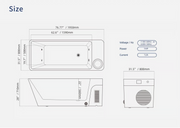 Orivon Frost cold plunge tub size diagram
