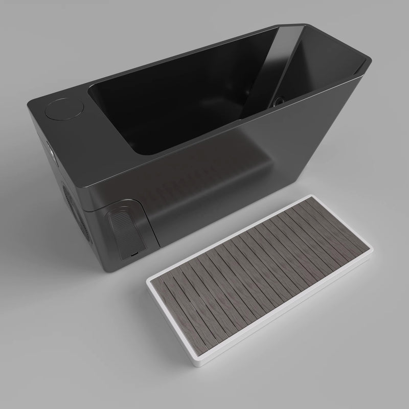 Orivon Frost cold plunge tub, Black, with cover