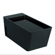 Orivon Frost cold plunge tub, Black, angled view