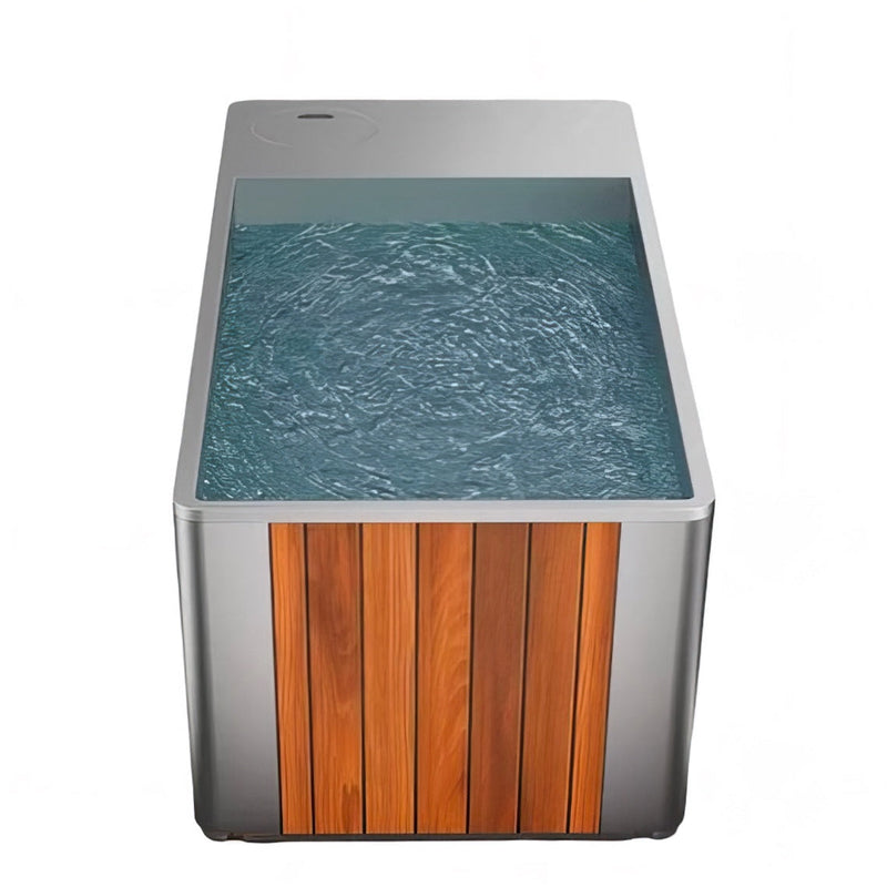 Orivon Frost cold plunge tub, Metallic, top view